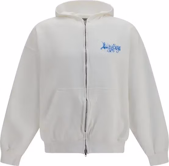 Balenciaga White Cotton Sweatshirt