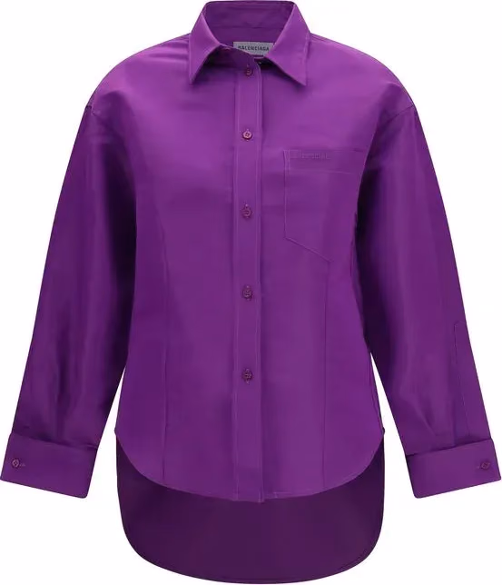 Balenciaga Purple Cotton Shirt