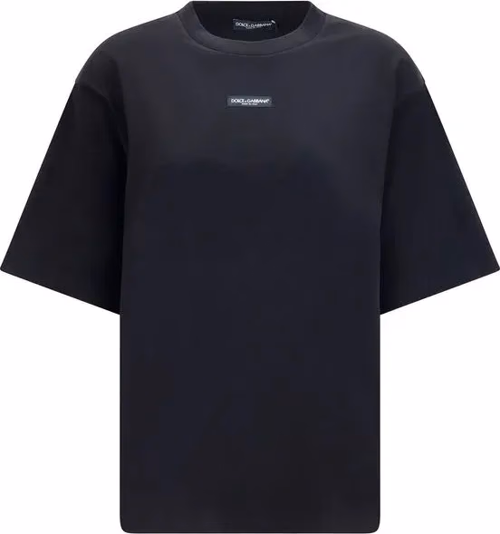 Dolce & Gabbana Black Cotton T-Shirt