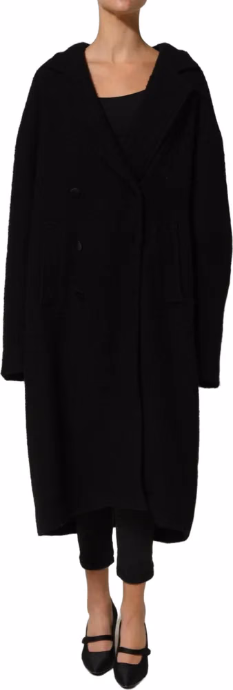 Dolce & Gabbana Black Double Breasted Men Trench Coat Jacket