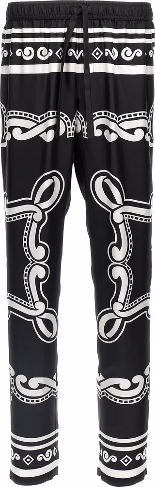 Dolce & Gabbana Bicolor Silk Casual Pants