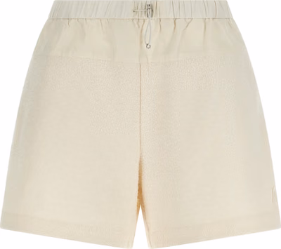 White Polyester Bermuda Shorts