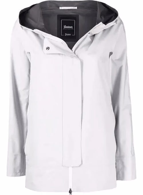 Herno Gray Polyester Shell Jacket