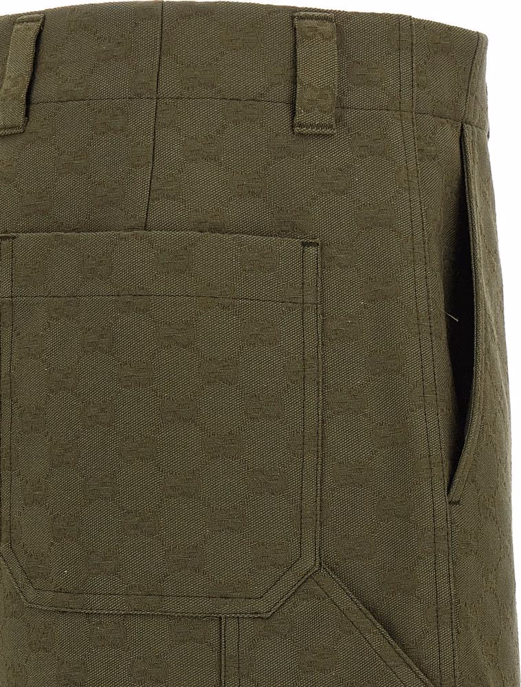Gucci Bicolor Cotton Bermuda Shorts