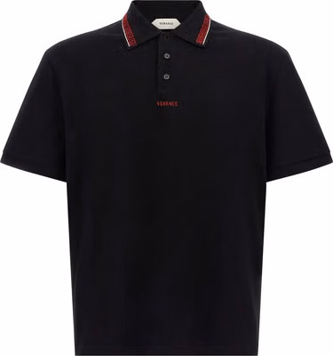Black Cotton Polo Shirt