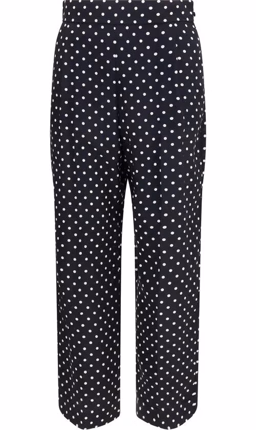 Valentino Garavani Black Silk Cropped Pants