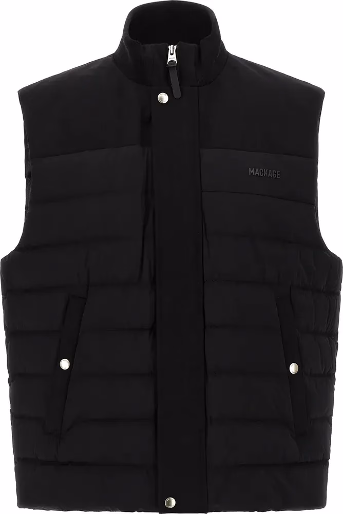 Mackage Black Nylon Sleeveless Jacket