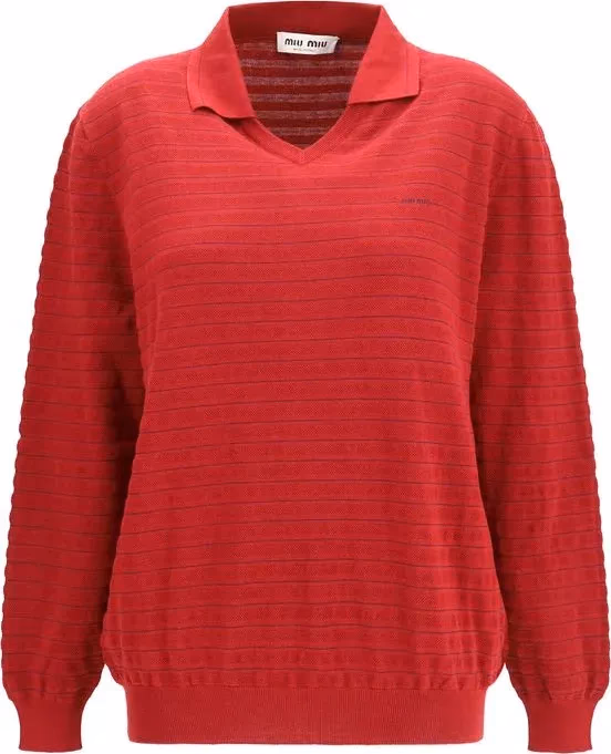 Miu Miu Bordeaux Cotton Sweatshirt