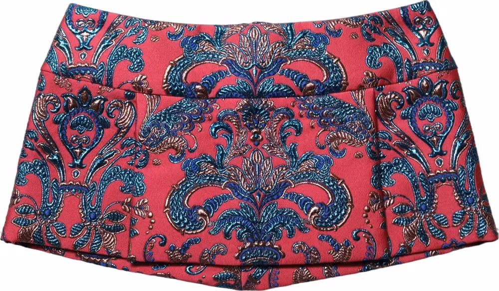 Dolce & Gabbana Multicolor Floral Jacquard MidWaist Mini Skirt