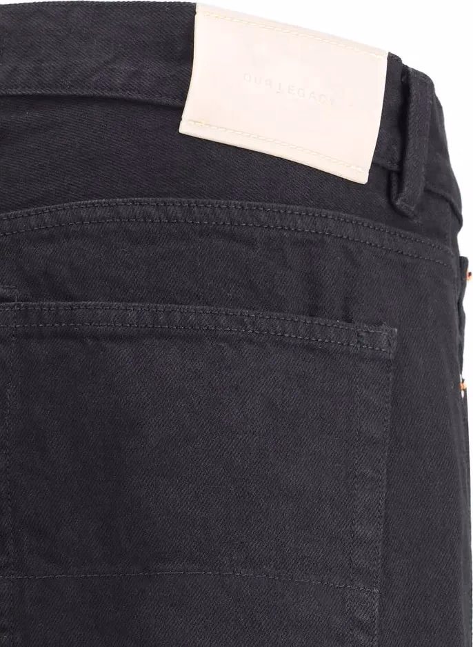 Our Legacy Black Cotton Relaxed Fit Jeans