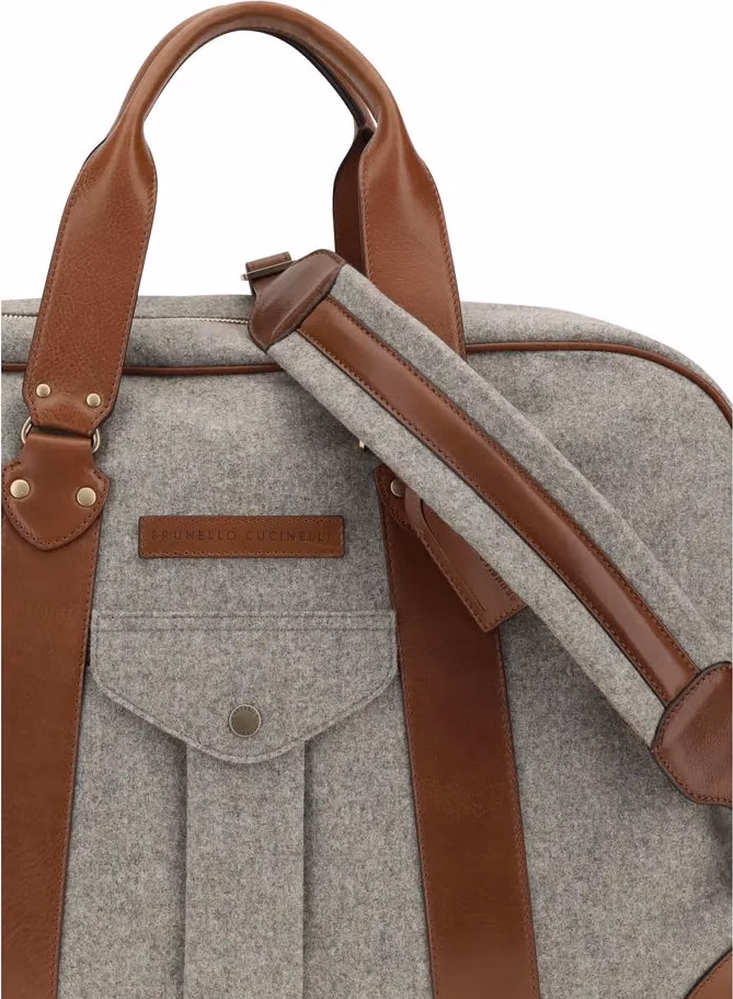 Brunello Cucinelli Beige Wool Oves Aries Luggage And Travel