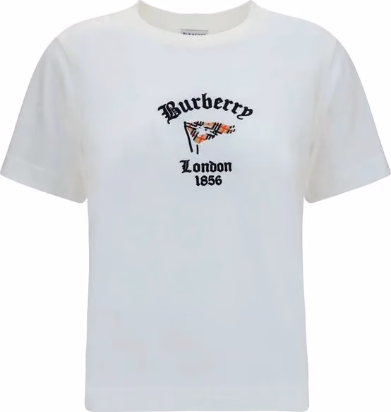 Burberry White Cotton T-Shirt