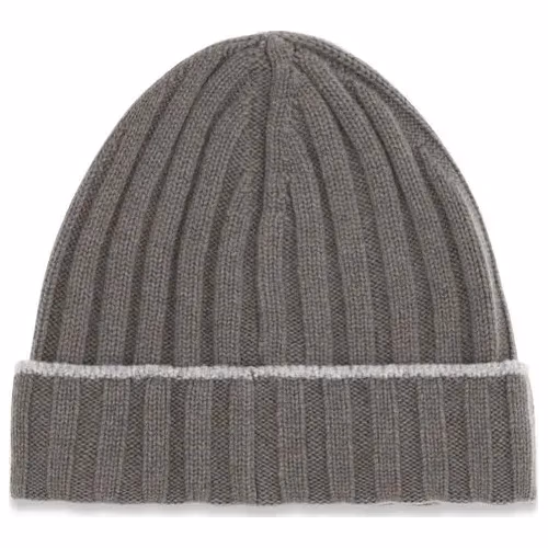 Brunello Cucinelli Bicolor Cashmere Beanie