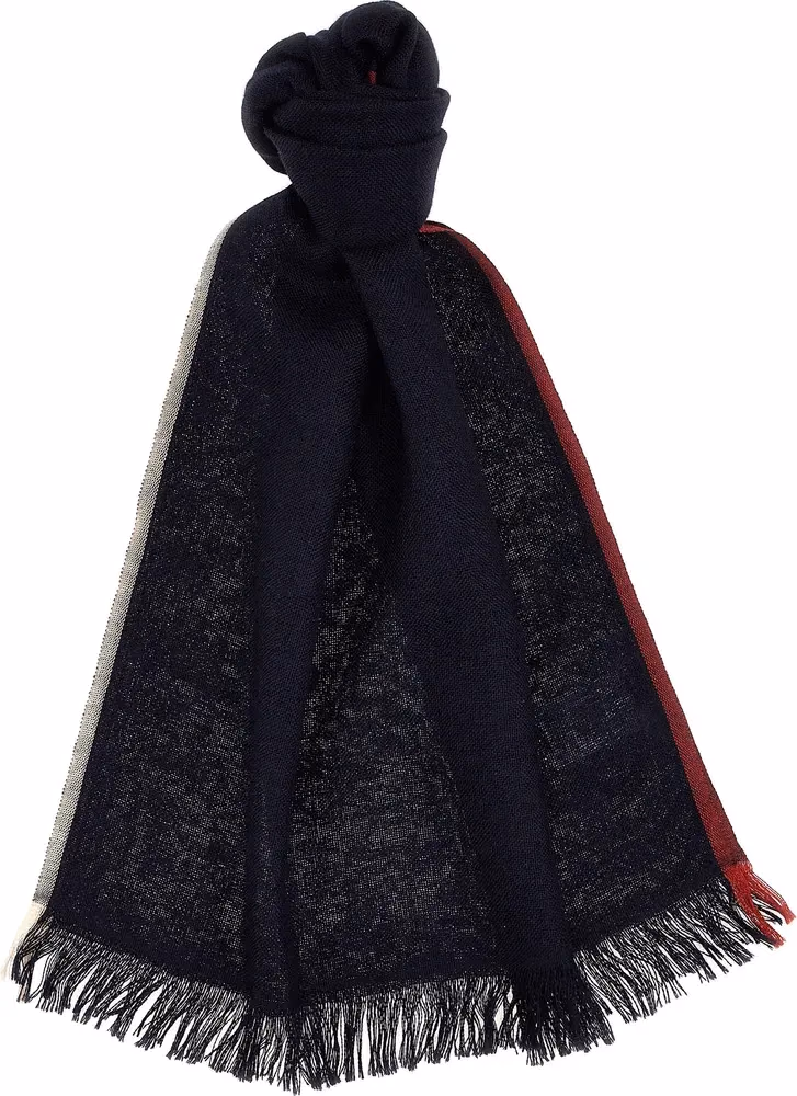 Brunello Cucinelli Blue Cashmere Scarf