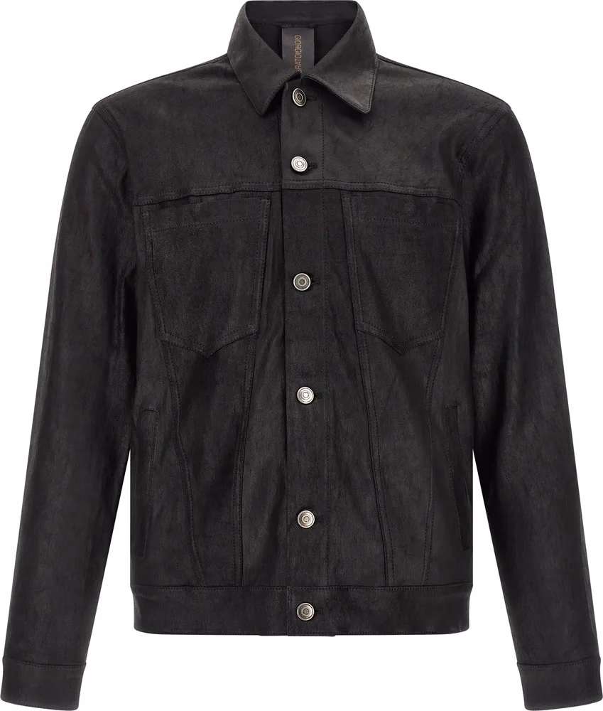 GIORGIO BRATO Black Lamb Leather Leather Jacket
