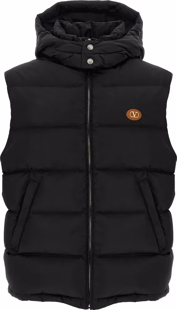 Valentino Garavani Black Polyamide Sleeveless Jacket