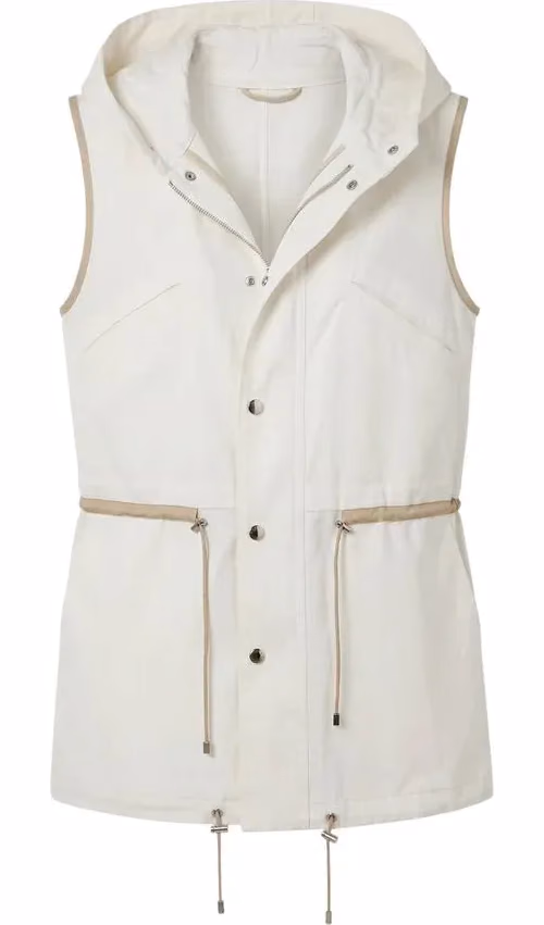 Malo White Cotton Women Jacket