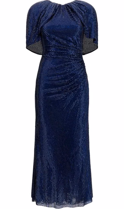 Self-Portrait Blue Polyester Cocktail Dress