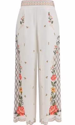 Multicolor Linen Casual Pants