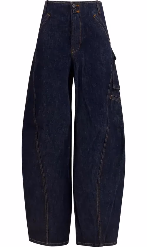 Self-Portrait Blue Cotton Cargo Pants