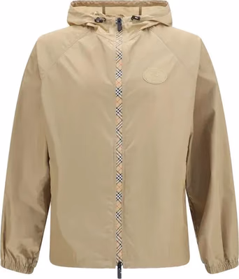 Beige Nylon Shell Jacket