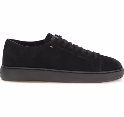 Black Calf Leather Bos Taurus Low Top Sneakers