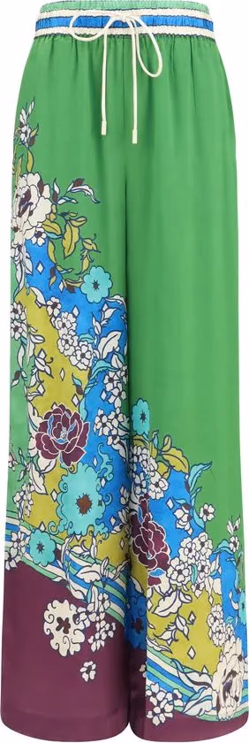 Alemais Multicolor Silk Casual Pants