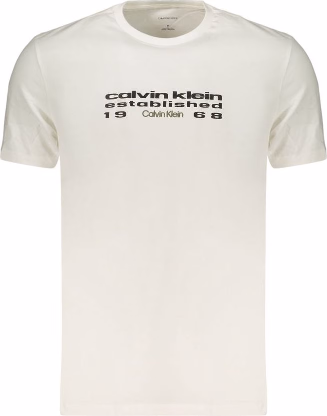 Calvin Klein White Cotton Men's T-Shirt