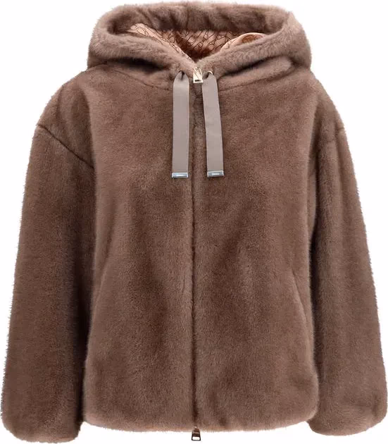 Herno Brown Polyester Full-Length Jacket