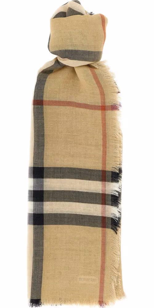 Burberry Beige Wool Foulard