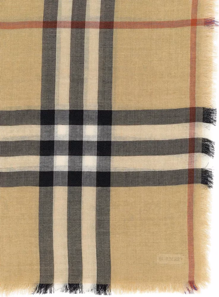 Burberry Beige Wool Foulard