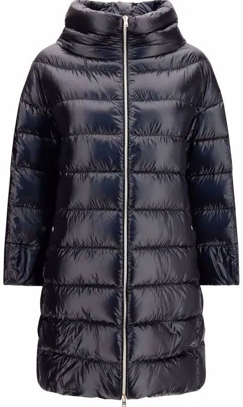 Herno Black Polyester Coat