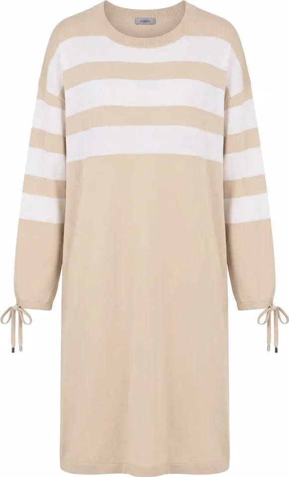Malo Beige Cotton Women Dress