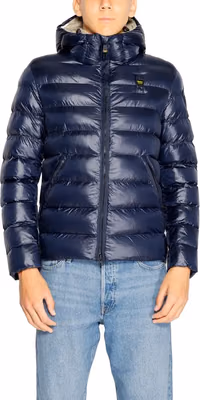 Blue Polyester Shell Jacket