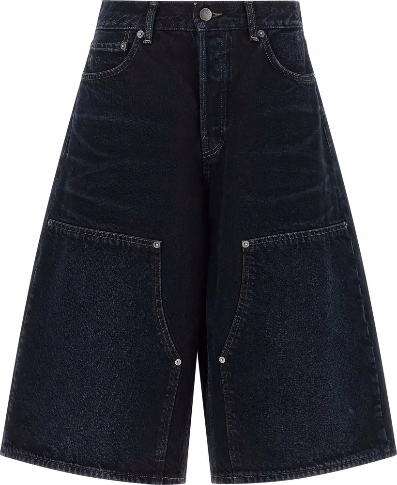 Haikure Blue Cotton Bermuda Shorts