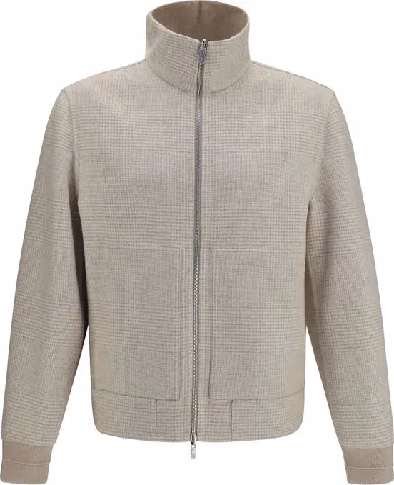 Brunello Cucinelli Beige Cashmere Full-Length Jacket