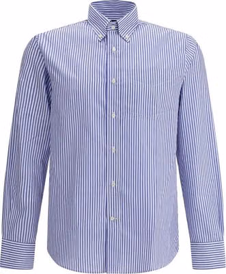 Blue Cotton Pattern Shirt