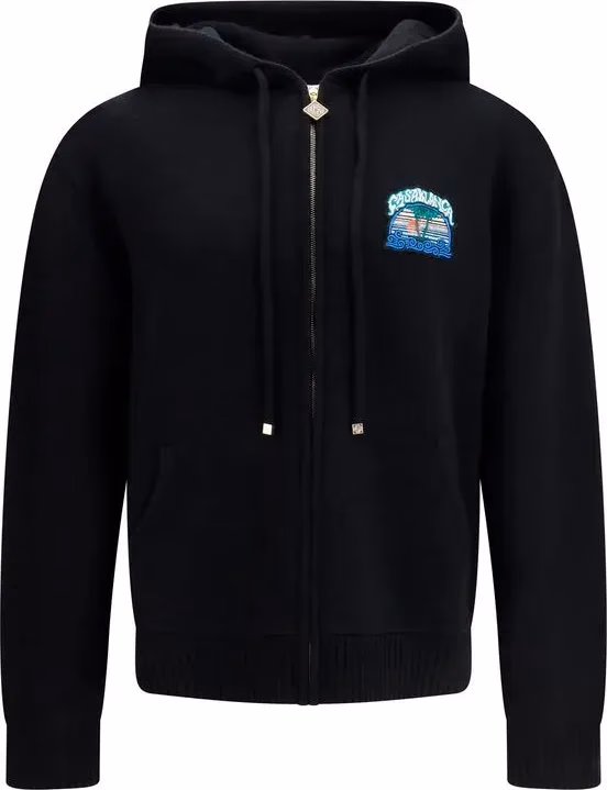 Casablanca Black Wool Oves Aries Sweatshirt