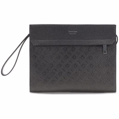 Black Calf Leather Bos Taurus Handbag