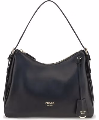 Black Calf Leather Bos Taurus Shoulder Bag