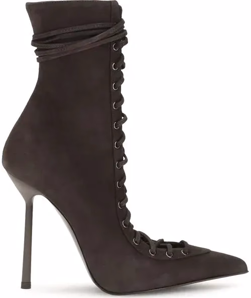LE SILLA Brown Calf Leather Bos Taurus Lace-Up Boots