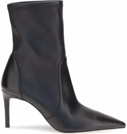 Stuart Weitzman Black Calf Leather Bos Taurus Ankle Boots