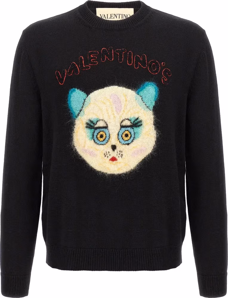 Valentino Garavani Black Cotton Cardigan