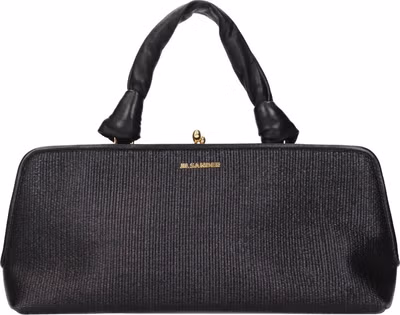 Black Raffia Handbag