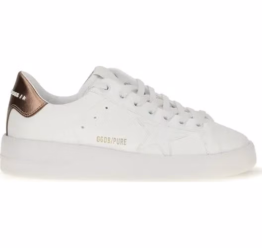 Golden Goose White Calf Leather Bos Taurus Low Top Sneakers