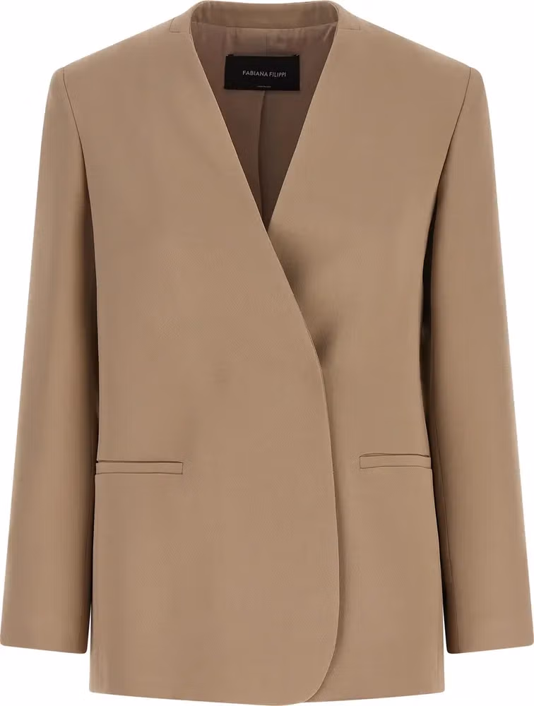 Fabiana Filippi Beige Acetate Blazer