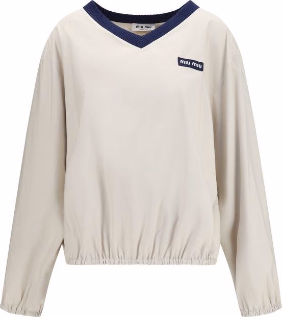 Miu Miu Beige Recycled Polyester Sweatshirt