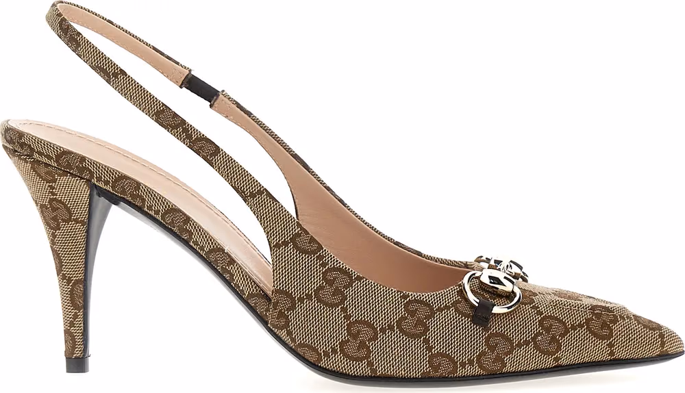 Gucci Beige Polyester High Heel Pumps