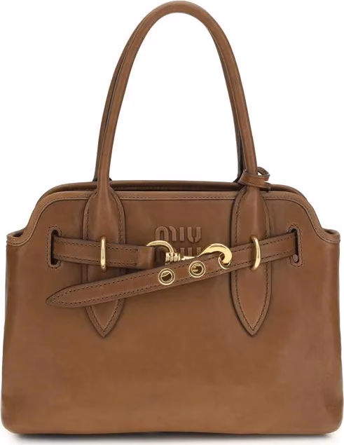 Miu Miu Brown Lamb Ovis Aries Aries Handbag