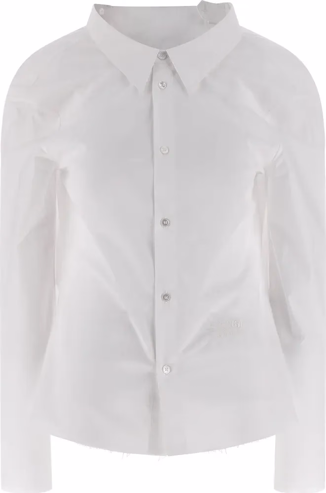 MM6 Maison Margiela White Cotton Blouse